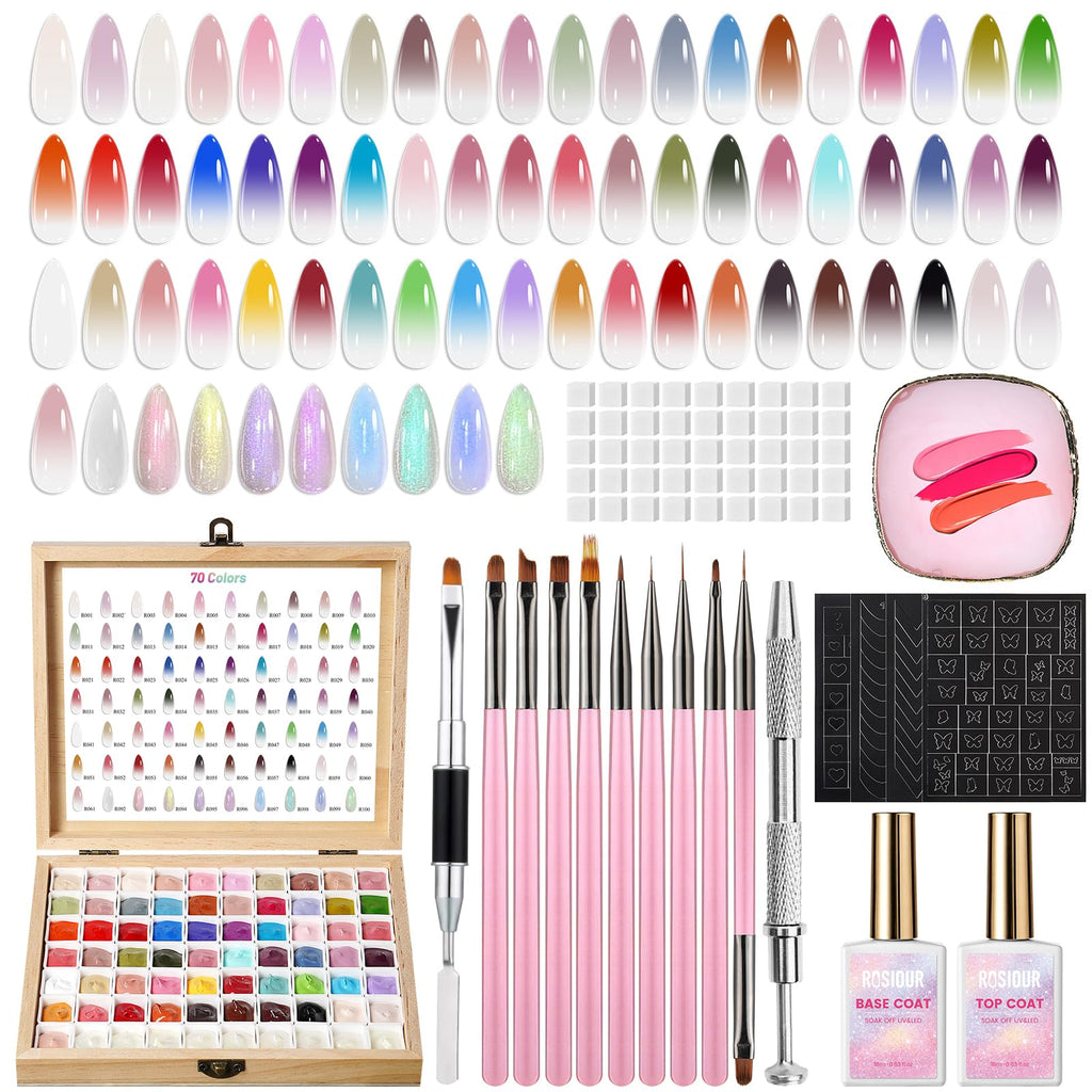 Patting Ombre Gel Polish Palette Kit with 70 Colors and Nail Art Tools