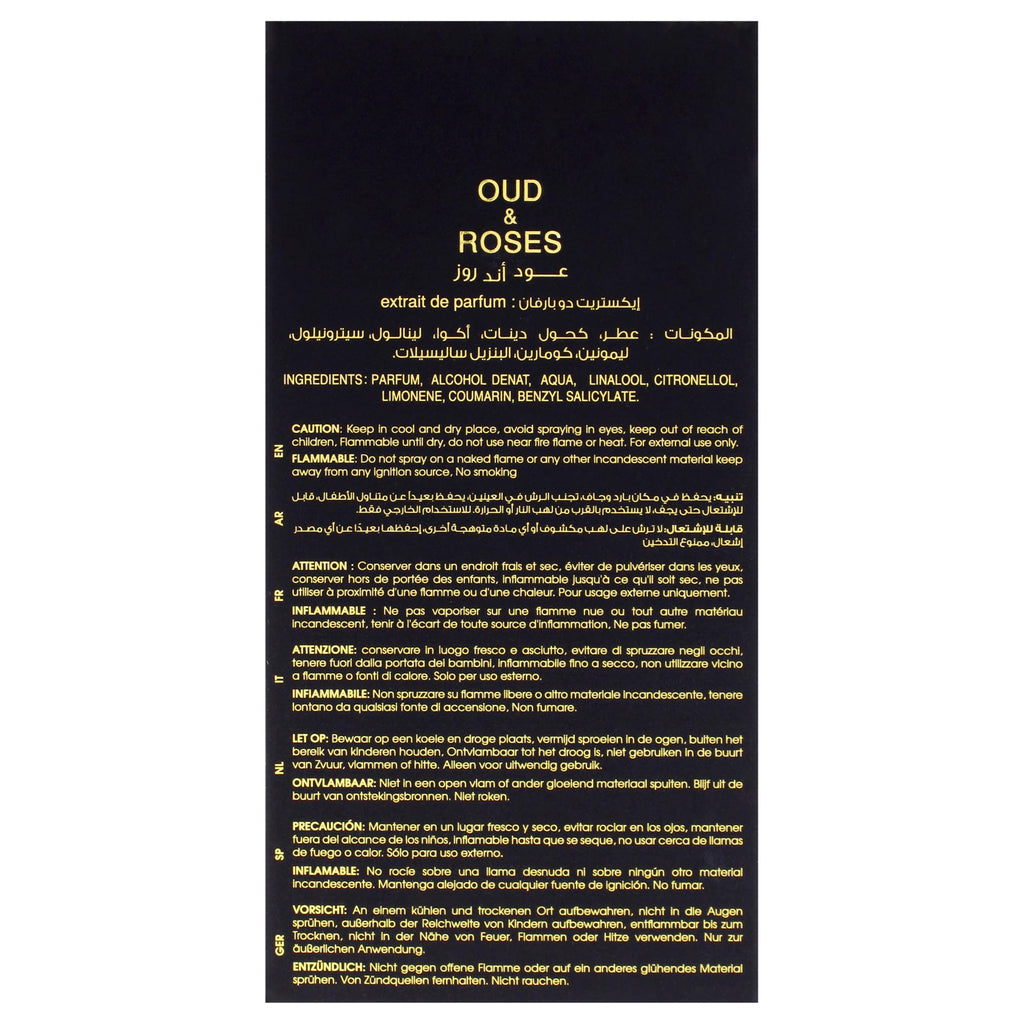 Oud and Roses by Ahmed Al Maghribi Unisex Extrait de Parfum Spray, 2.02 oz