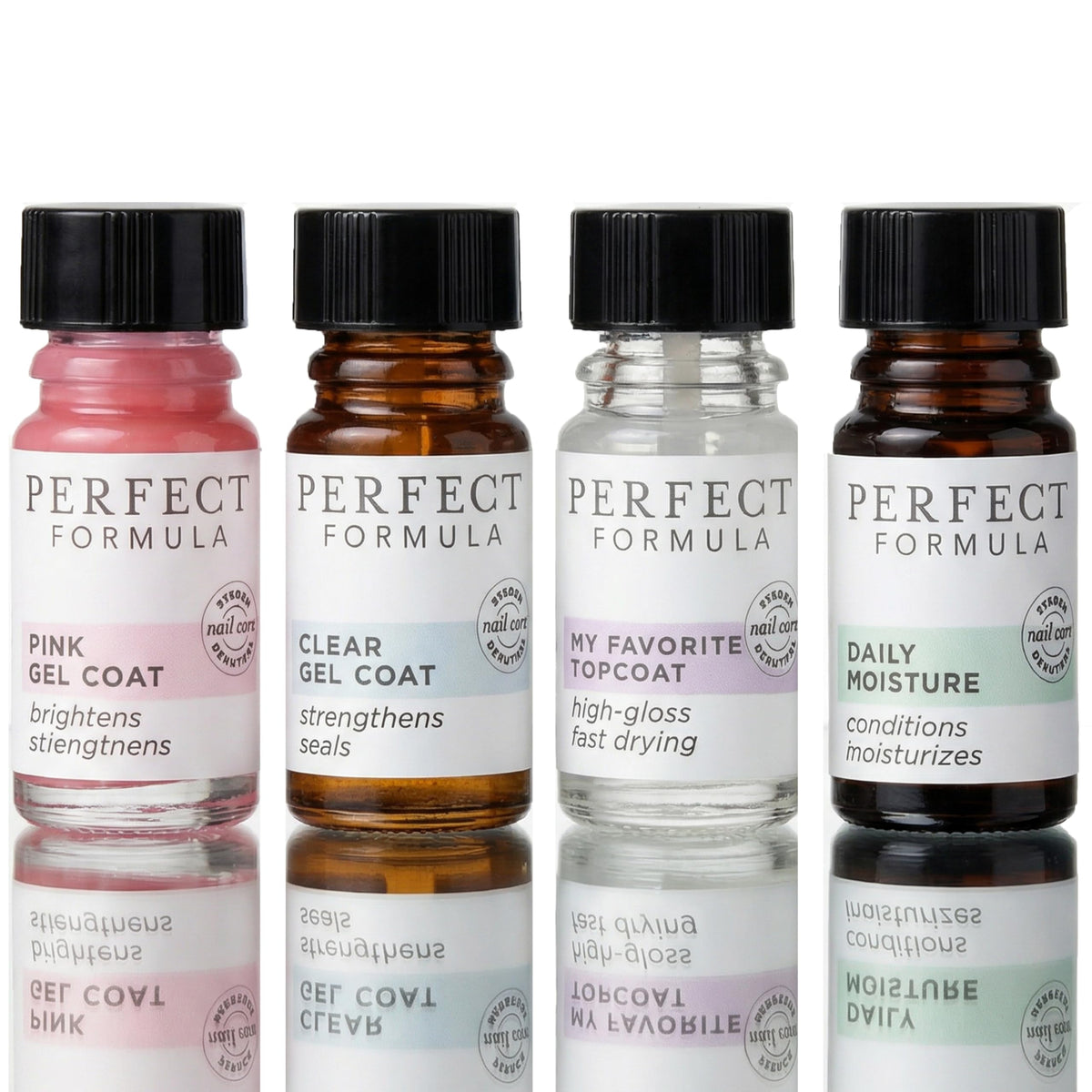 Perfect Formula 4-Piece Keratin Nail Strengthener Treatment Kit