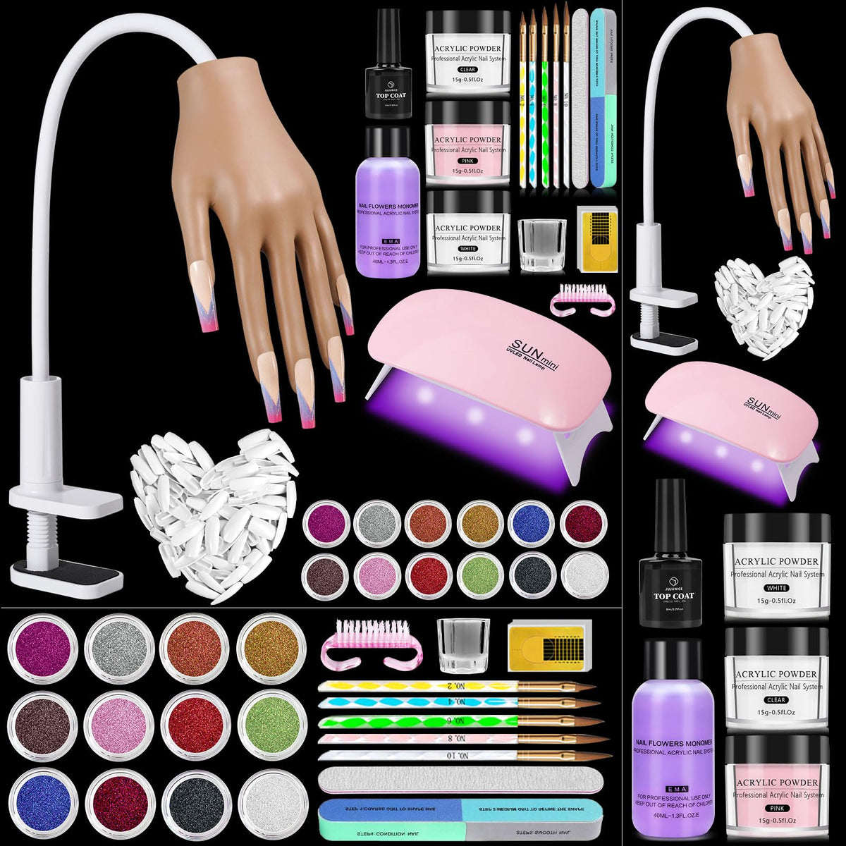 Practice Nail Hand Kit for Nail Extension and Nail Art Training