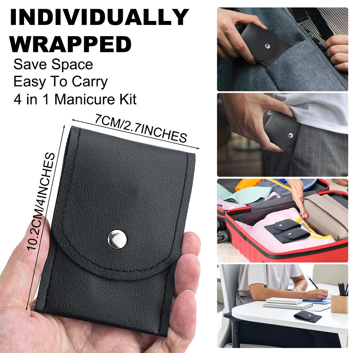 Stainless Steel 4-in-1 Nail Clipper Set with Case