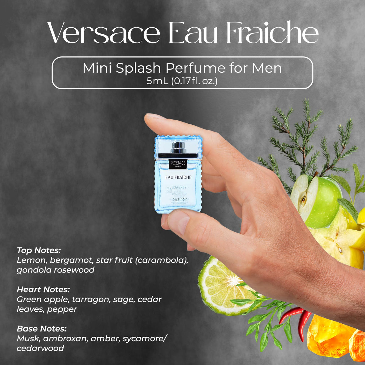 Versace Men's 4-Piece Mini Fragrance Gift Set with Travel-Size Sampler