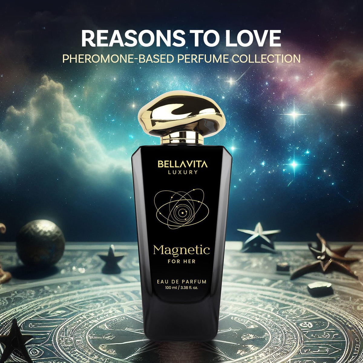 Bellavita Magnetic Eau de Parfum for Women, Floral-Gourmand