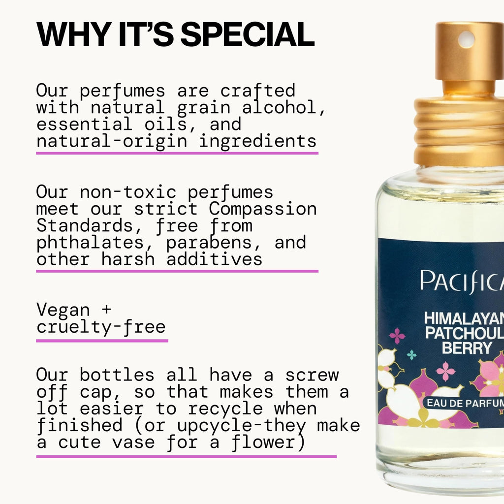Pacifica Beauty Himalayan Patchouli Berry Spray Perfume with Grapefruit and Patchouli