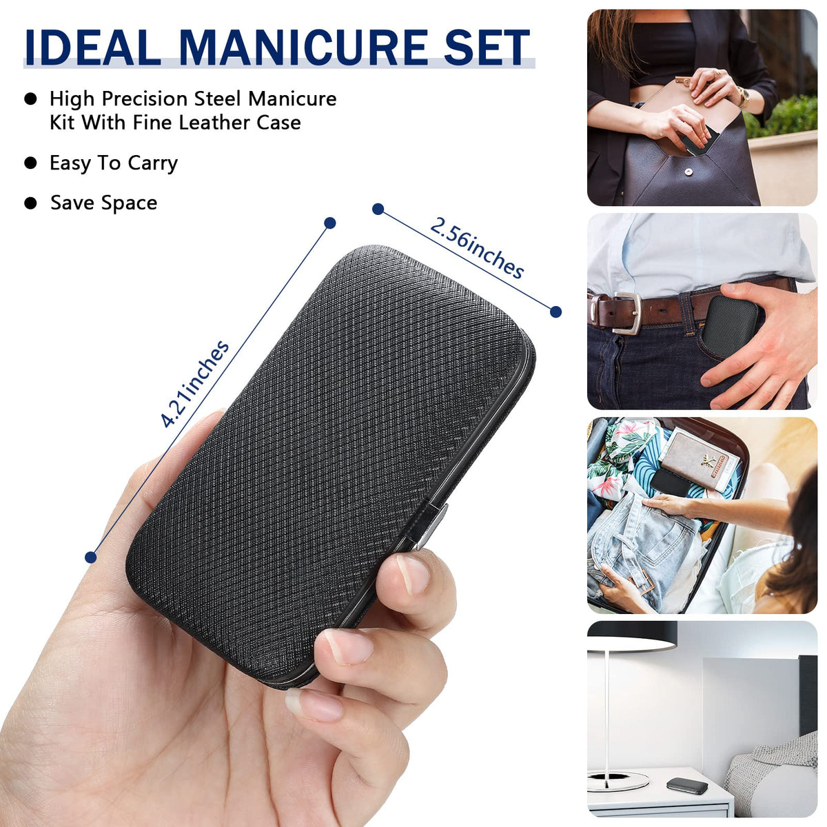 Hanaive 48-Piece Manicure and Pedicure Grooming Kit with Travel Case