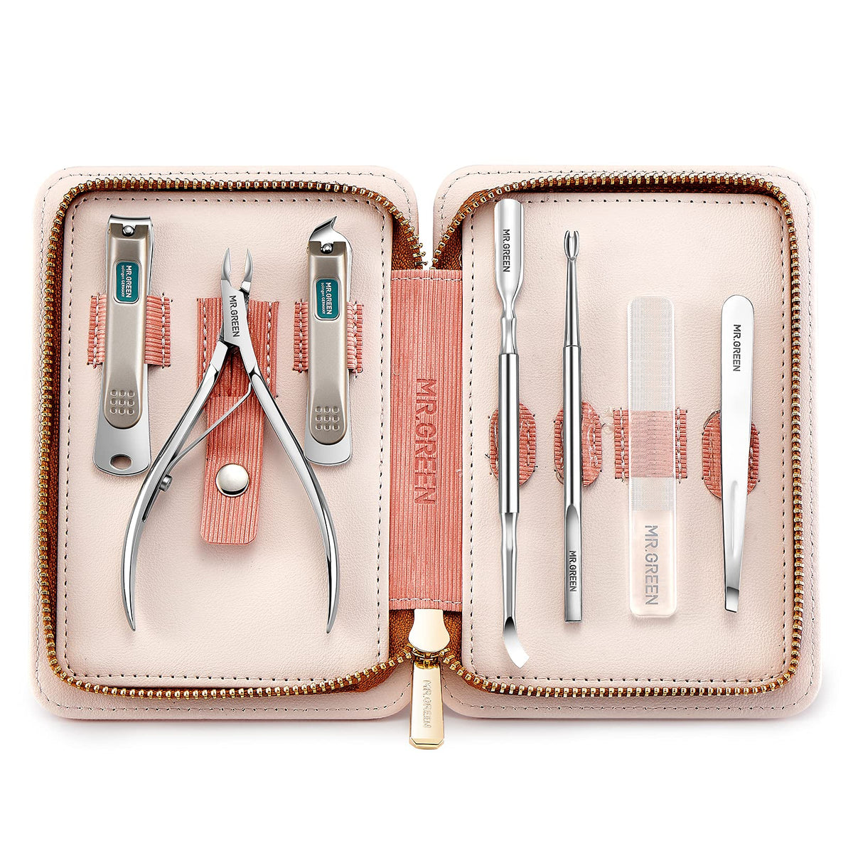 MR.GREEN Nail Care Set Personal Care Tools with PU Leather Case