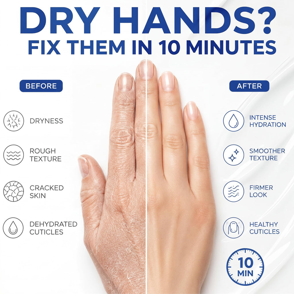 Collagen Hand Mask Gloves with Shea Butter, Vitamin E & Urea