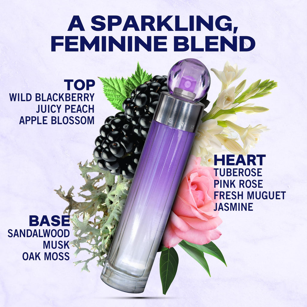 Perry Ellis 360° Purple Eau de Parfum for Women, Floral Fruity Fragrance