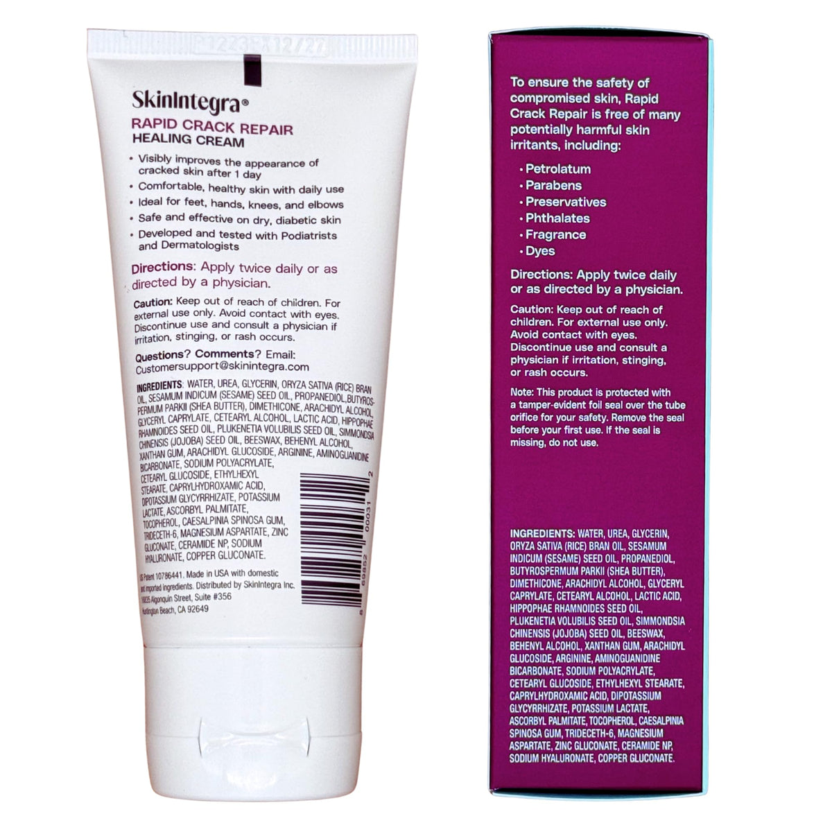 Rapid Crack Repair Cream, 25% Urea + Lactic Acid, 3 oz