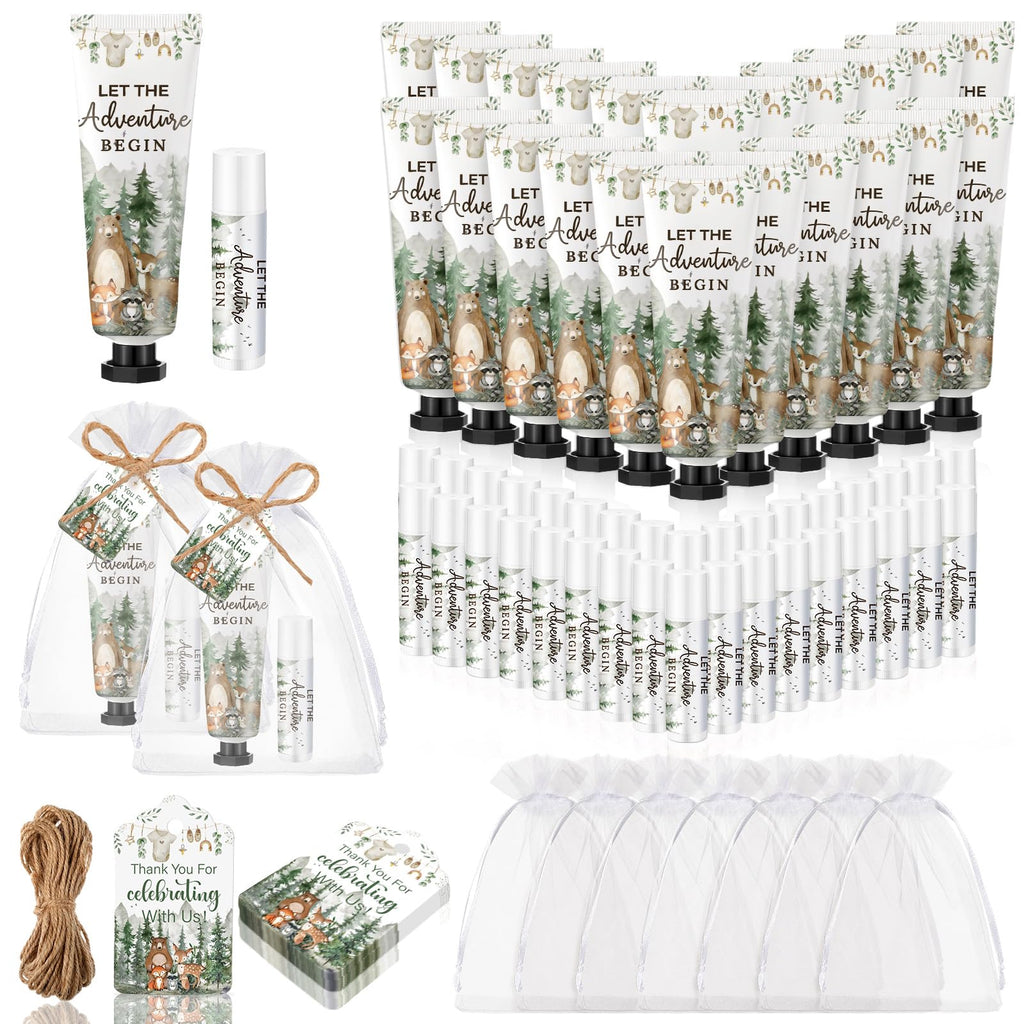 Lounsweer 24 Sets Baby Shower Hand Cream and Lip Balm Party Favors