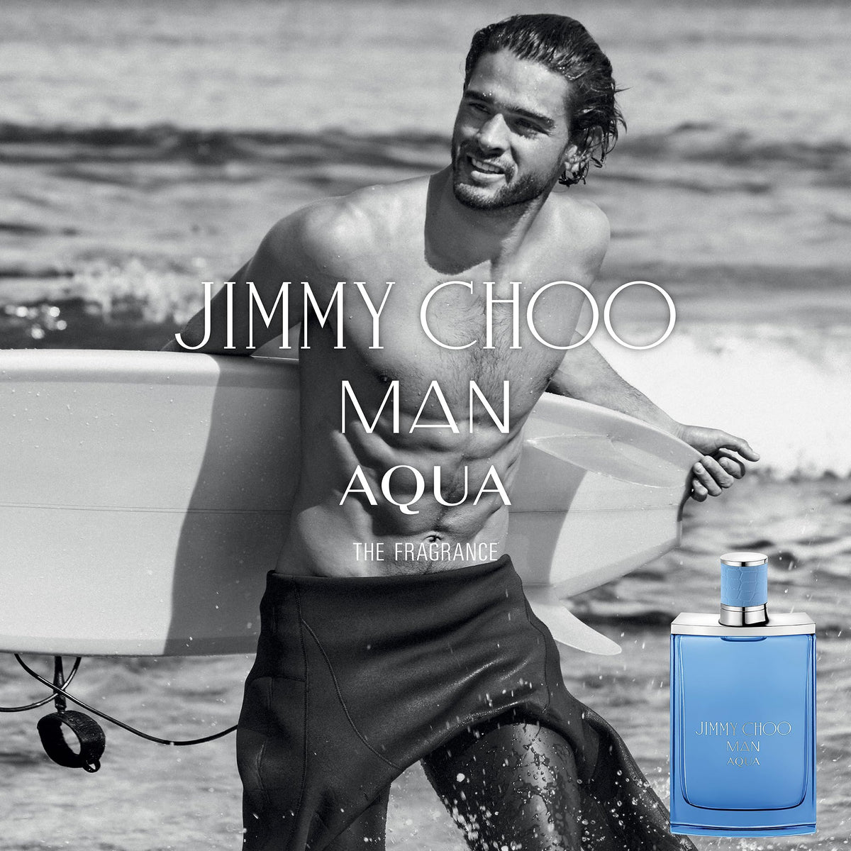 JIMMY CHOO Man Aqua Eau de Toilette Men's Fougere Marine Woody Fragrance
