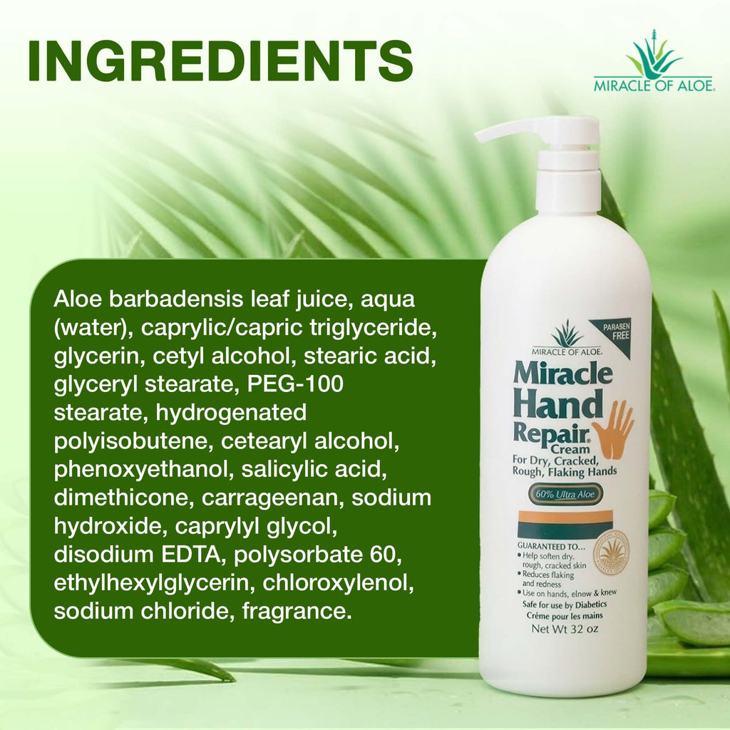 Miracle Hand Repair Cream with 60% Aloe Vera