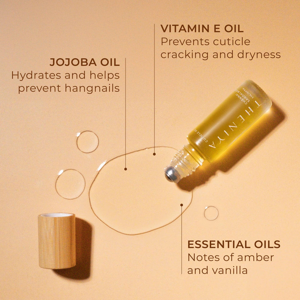 Organic Roll-On Cuticle Oil with Jojoba Oil & Vitamin E