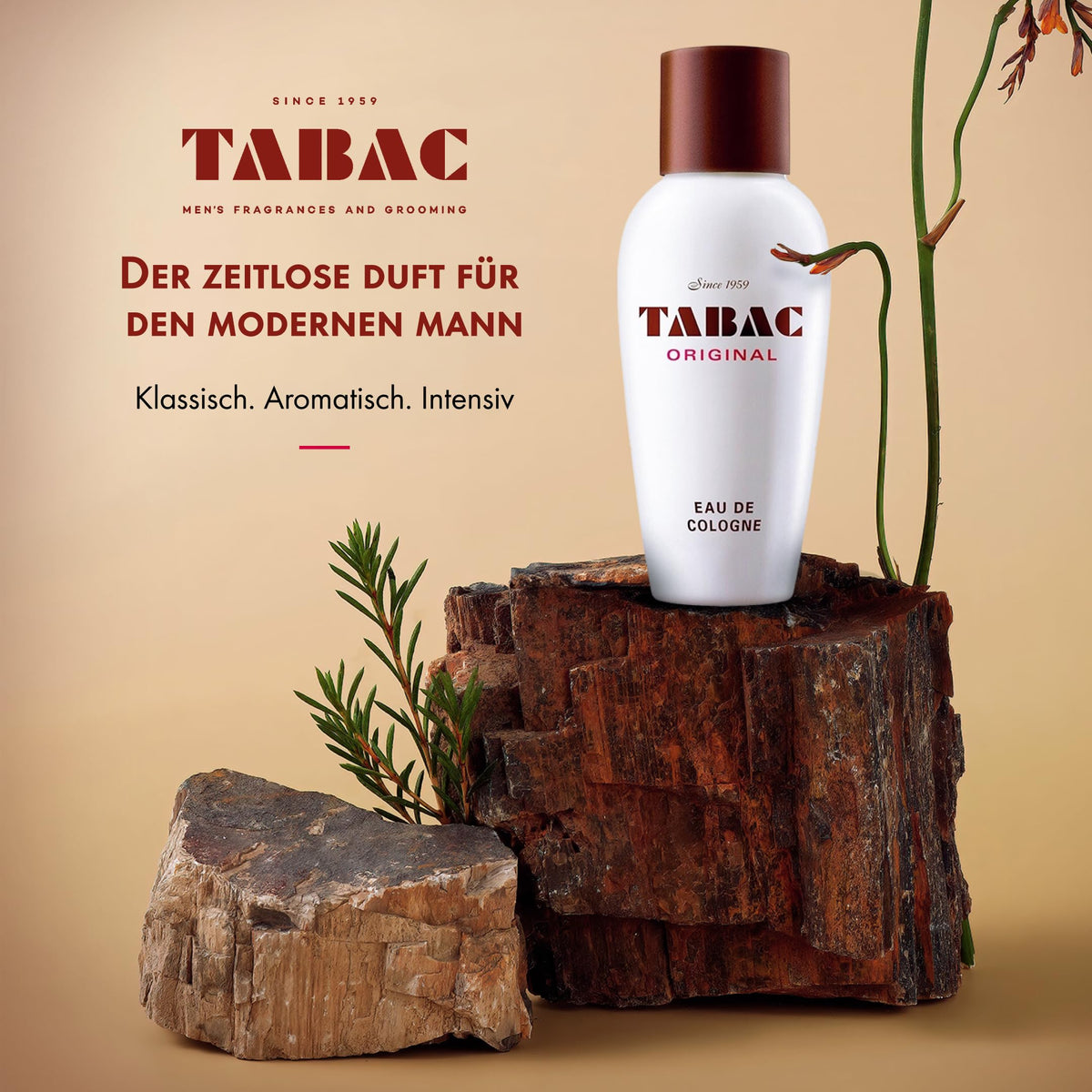Maurer & Wirtz Tabac Original Eau de Cologne Splash for Men, 10.1 Fl Oz
