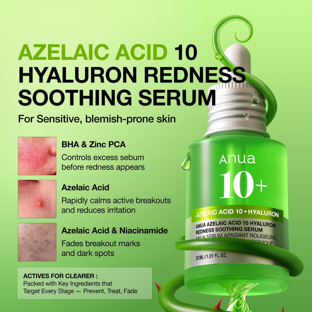 Anua Azelaic Acid 10 Hyaluron Redness Soothing Facial Serum