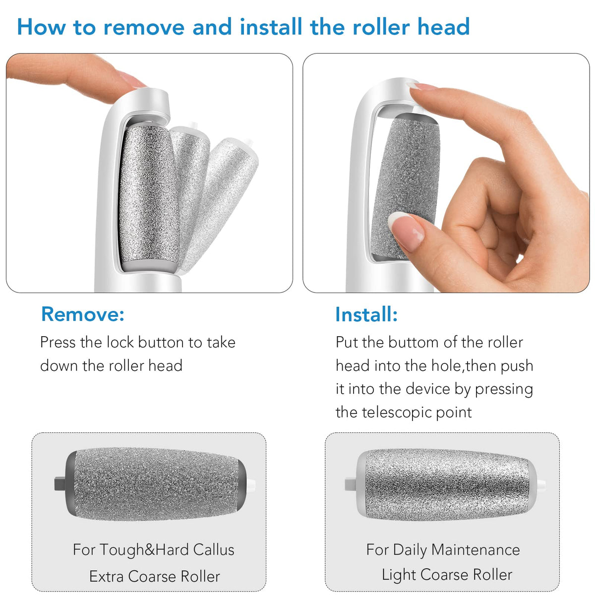 LINKEVAP Electric Foot Callus Remover Pedicure Kit