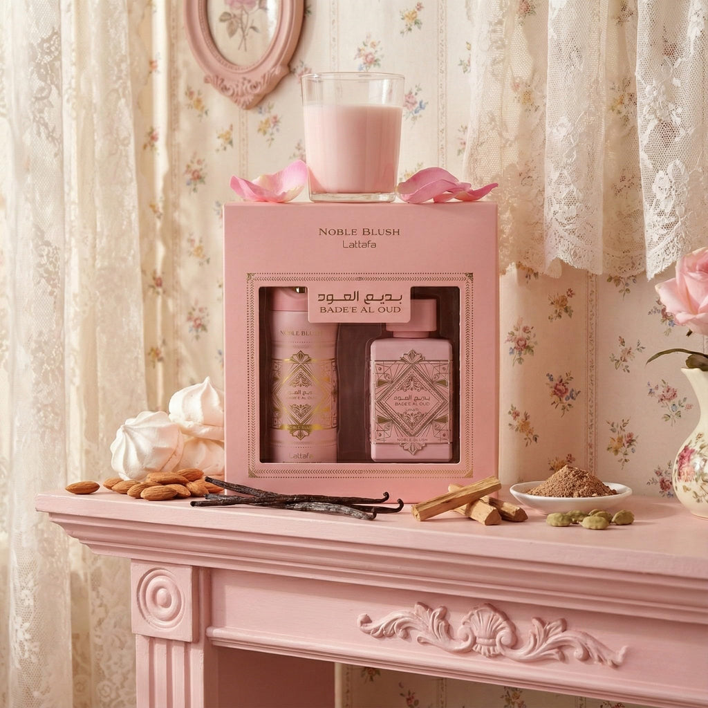 Lattafa Badee Al Oud Noble Blush 2-Piece Fragrance Gift Set