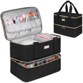 Nail Polish Organizer Bag for 40+ Bottles with Double-Layer Storage