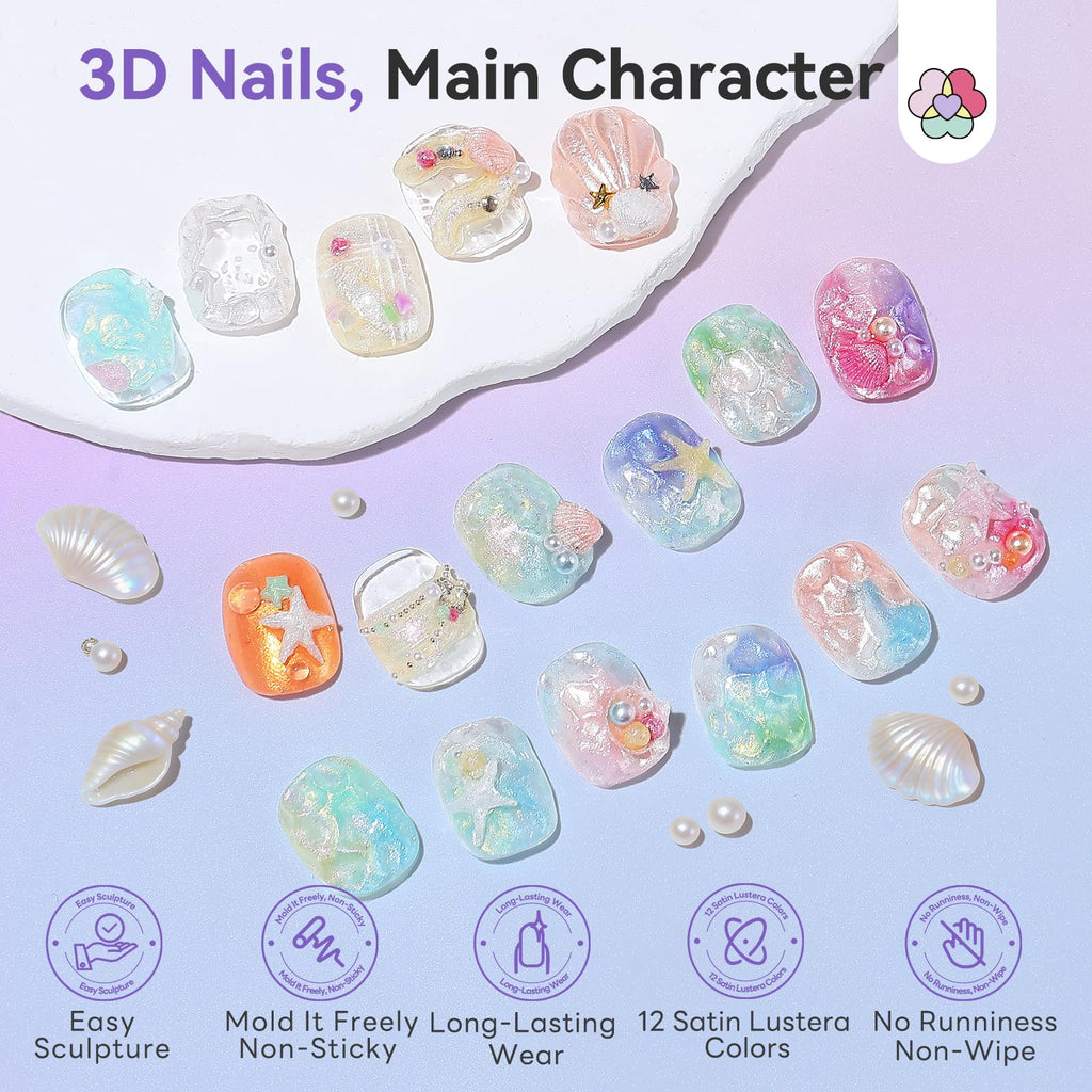 SAVILAND 3D Sculpture Gel Set for Nail Art