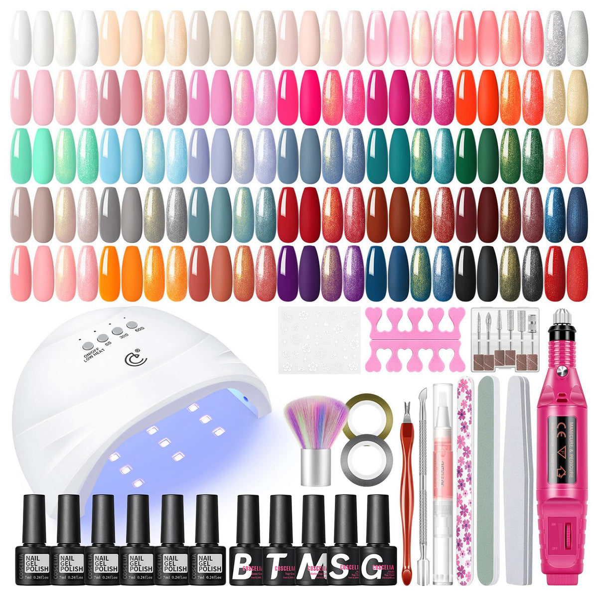 COSCELIA Gel Nail Polish Kit Multi-Color Manicure Set