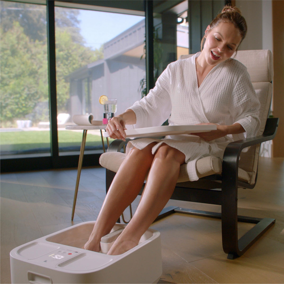 Sharper Image Heated Foot Spa with Bubble Jets, Rollers & Pumice Stone