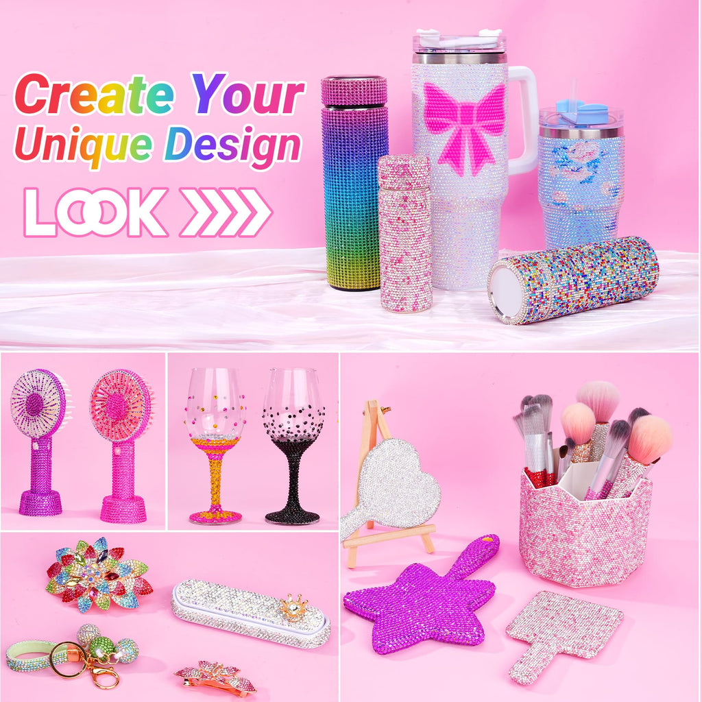 79,000-Piece Rhinestone Bedazzling Kit with B7000 Glue and Crafting Tools