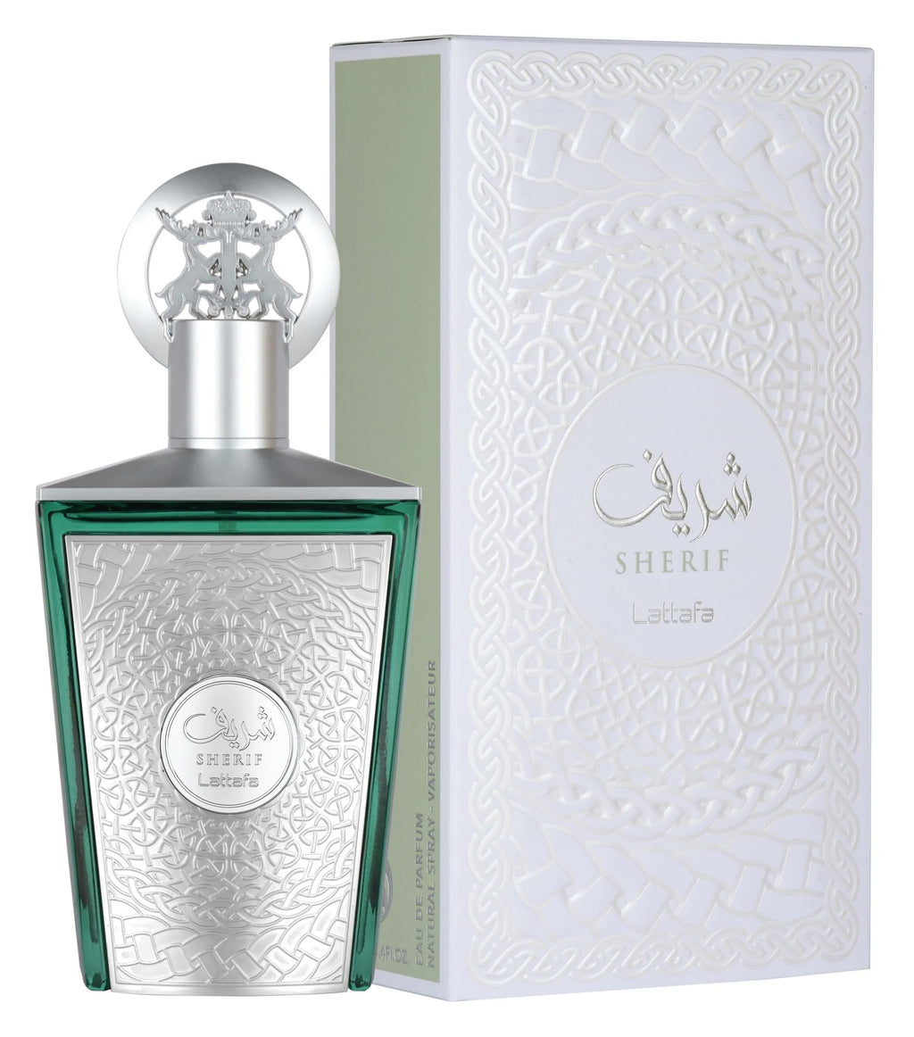 Lattafa Sherif Eau de Parfum Spray, Fruity Woody Musky Aromatic Fragrance