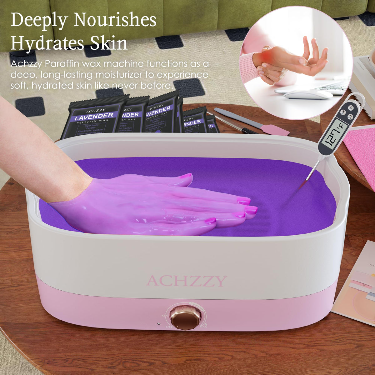 Achzzy Lavender Paraffin Wax Refills, 12-Pack