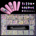 Yzzseven Flatback Glass Rhinestone Crystals for Nail Art and DIY Crafts