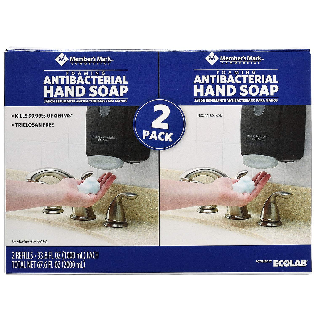 Proforce/Members Mark Commercial Foaming Antibacterial Hand Soap Refills, 2 Pack