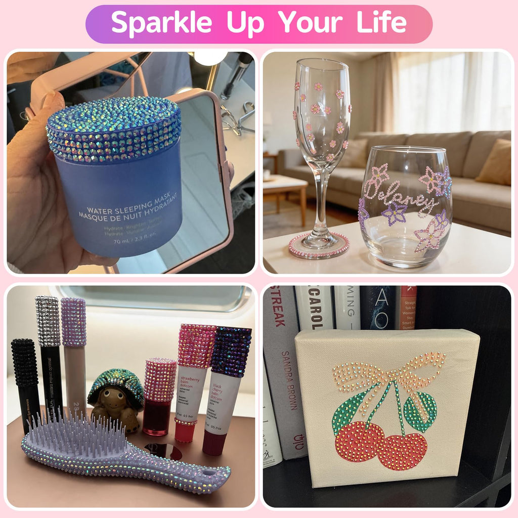 Bedazzling Kit with 40,000 3mm Resin Rhinestones, 40 Colors & B7000 Glue