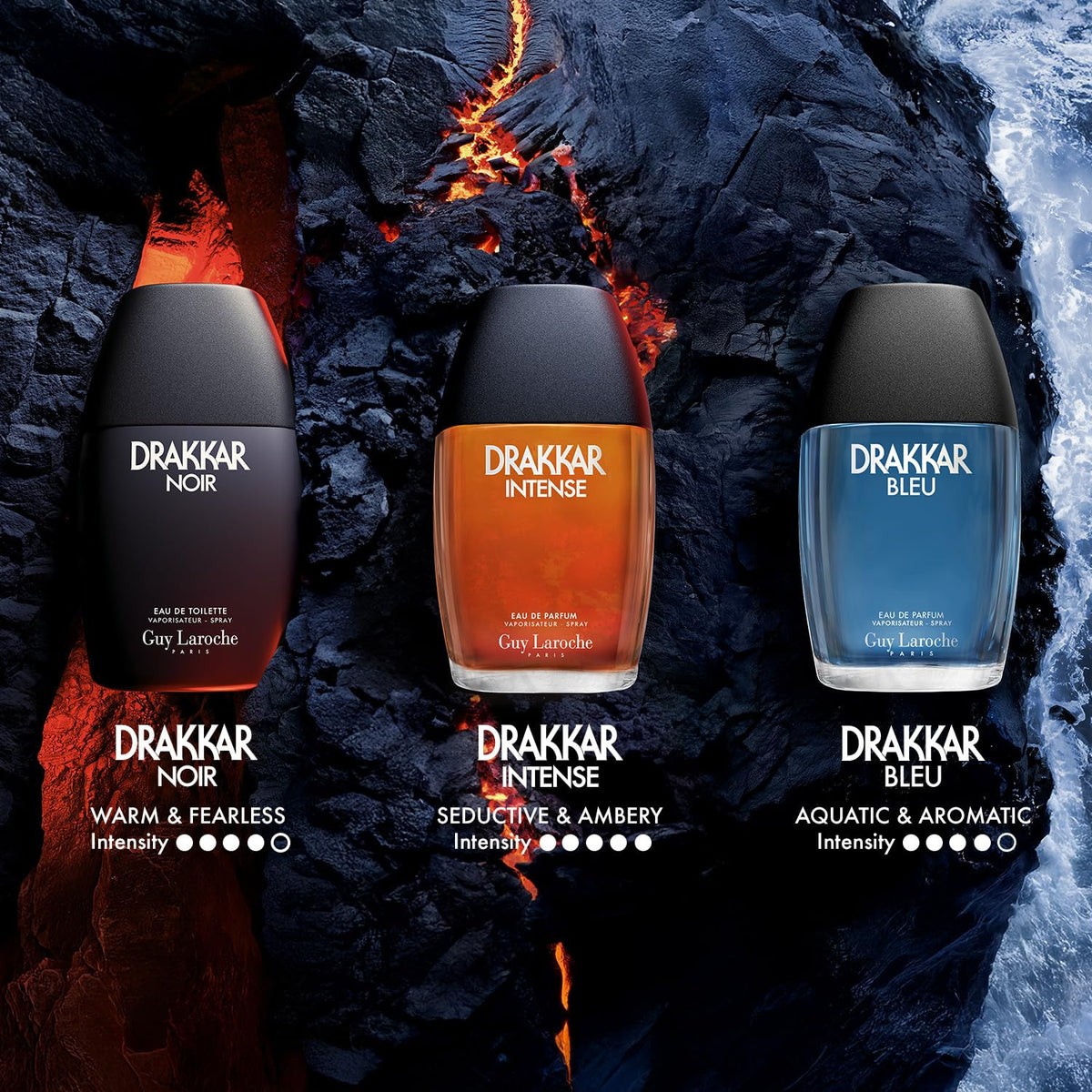 Guy Laroche Drakkar Bleu Eau de Parfum for Men, Aquatic Aromatic Fragrance
