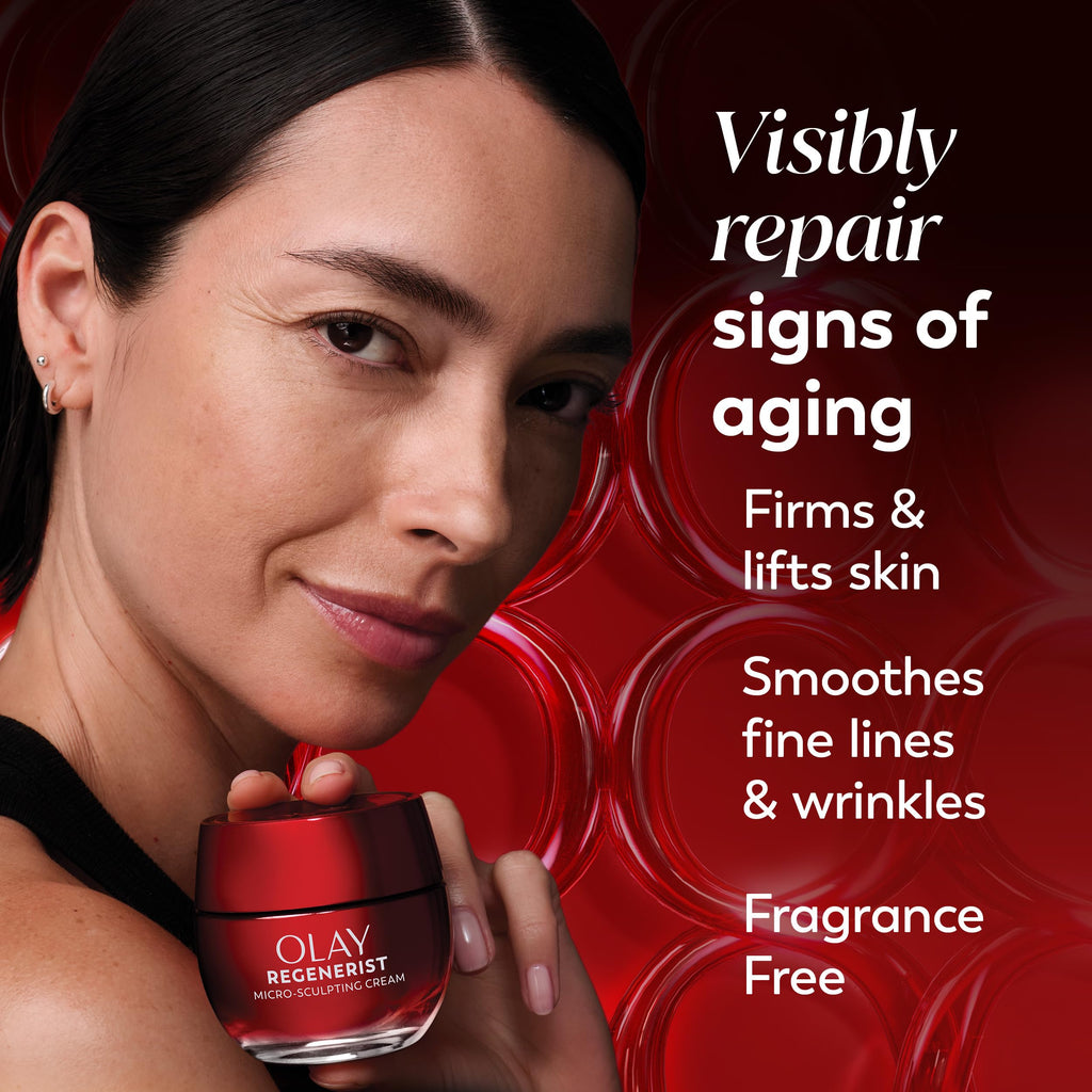 Olay Regenerist Micro-Sculpting Face Cream, Fragrance-Free, 1.7 oz