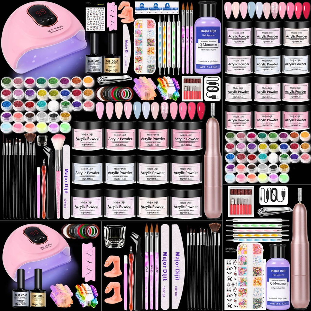 Multicolor Acrylic Nail Kit with Drill for Beginners
