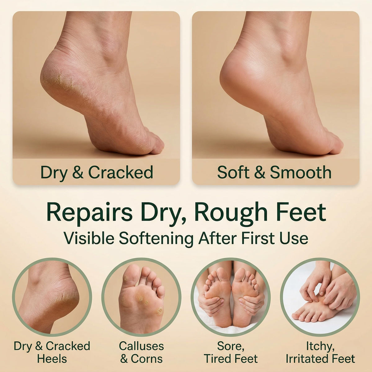Natural Escapes Peppermint Foot Cream with 5% Lactic Acid