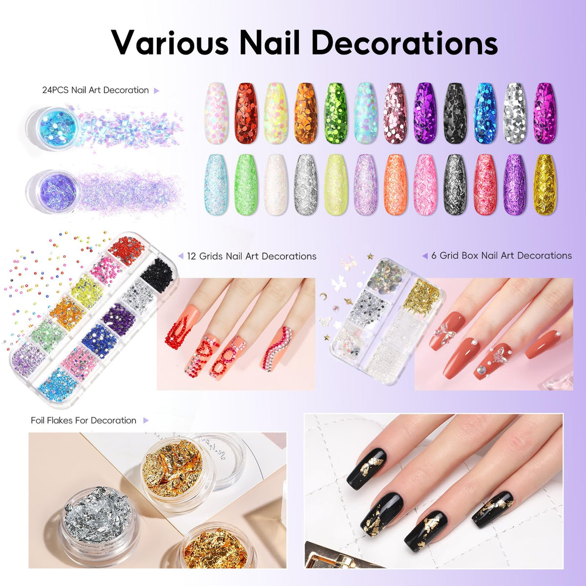 Acrylic Nail Kit for DIY Nail Art, Beginner-Friendly Color Collection