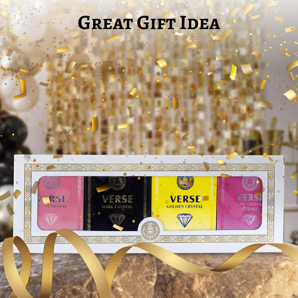 NovoGlow Verse 4-Piece Mini Fragrance Set for Women - Floral, Fruity & Woody Scents