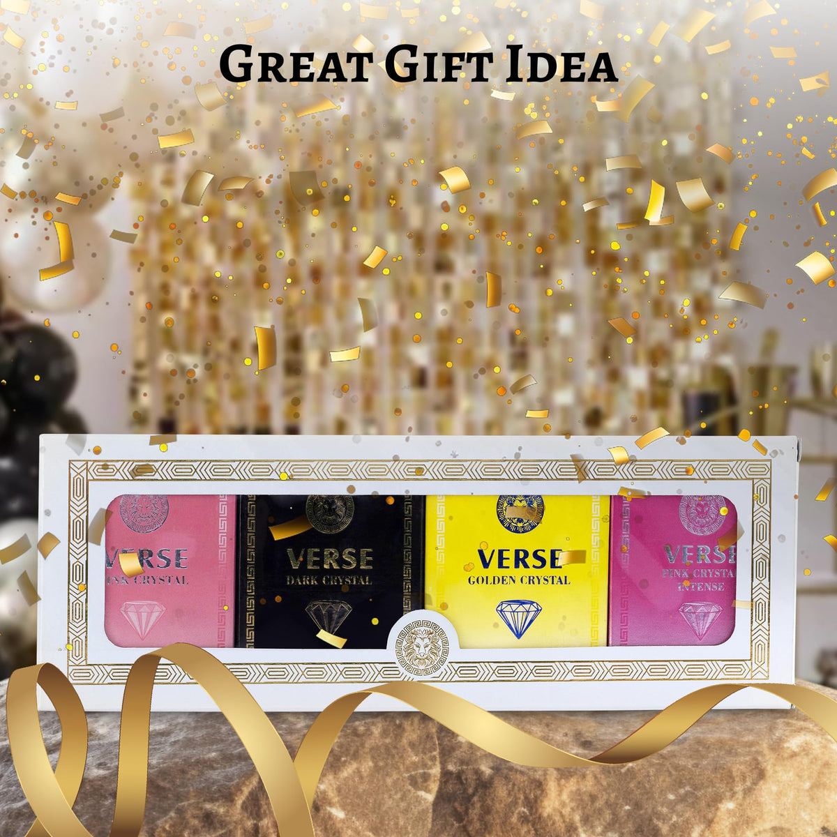 NovoGlow Verse 4-Piece Mini Fragrance Set for Women - Floral, Fruity & Woody Scents