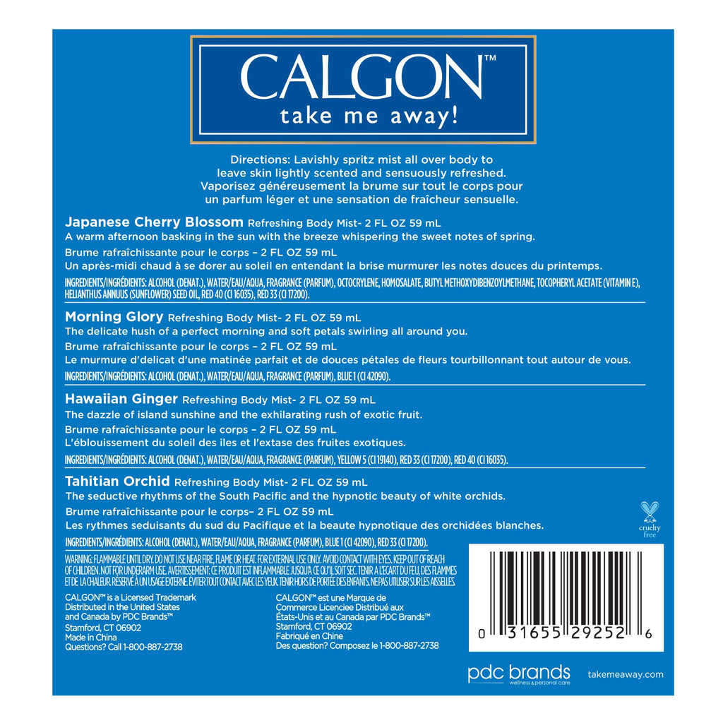 Calgon Take Me Away 4-Piece Fragrance Gift Set for Women