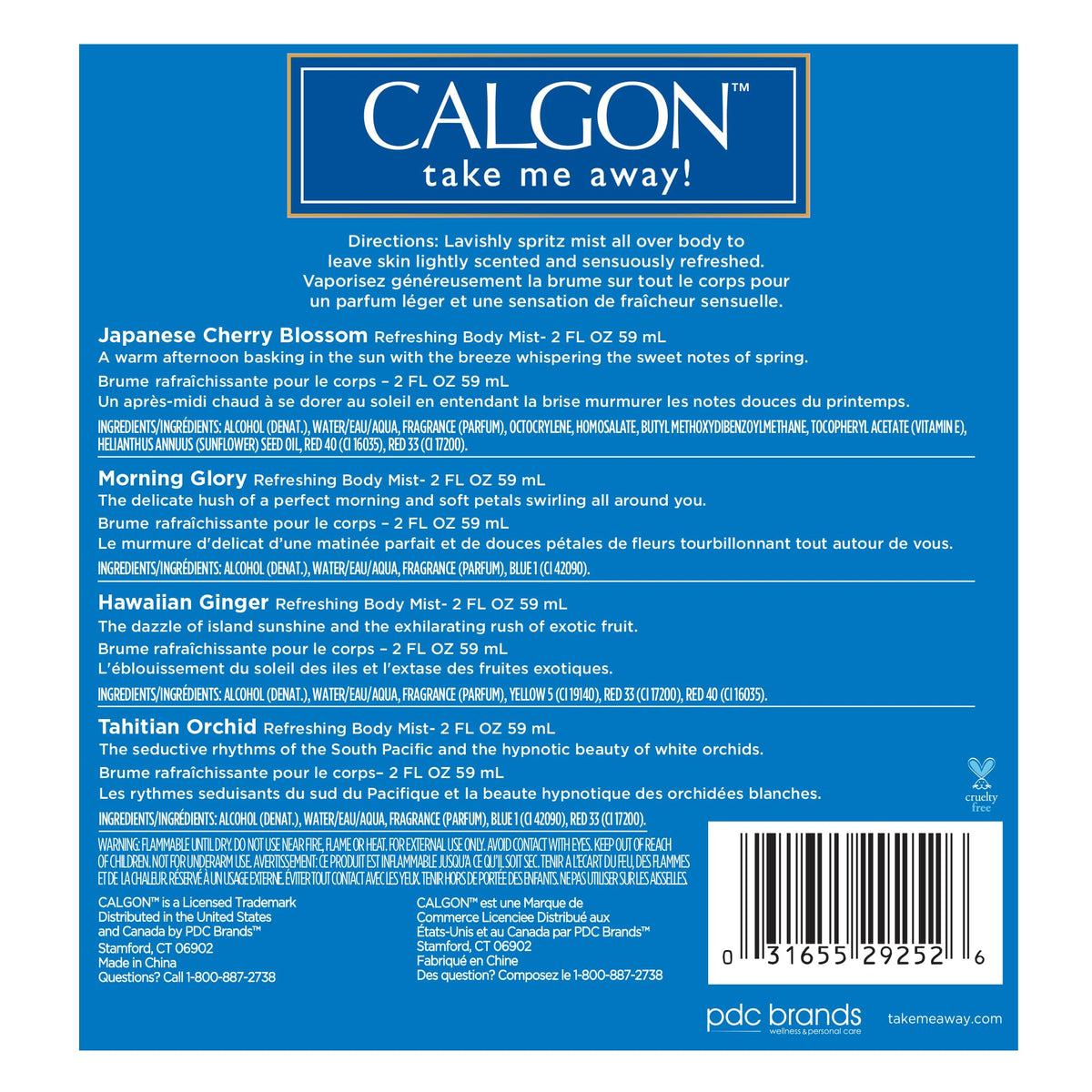 Calgon Take Me Away 4-Piece Fragrance Gift Set for Women
