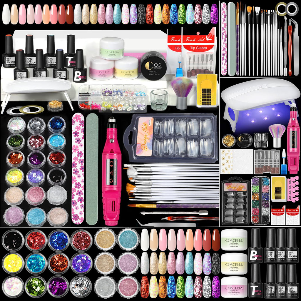 COSCELIA Acrylic Nail Kit with Acrylic Powder