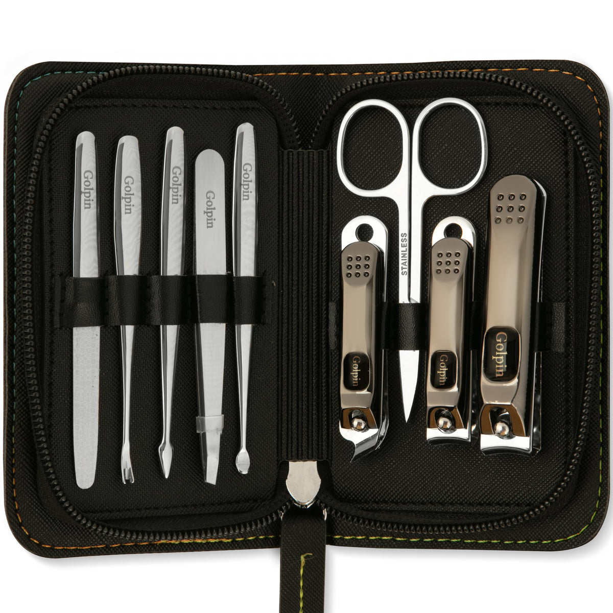 9-Piece Stainless Steel Manicure & Pedicure Set with Case
