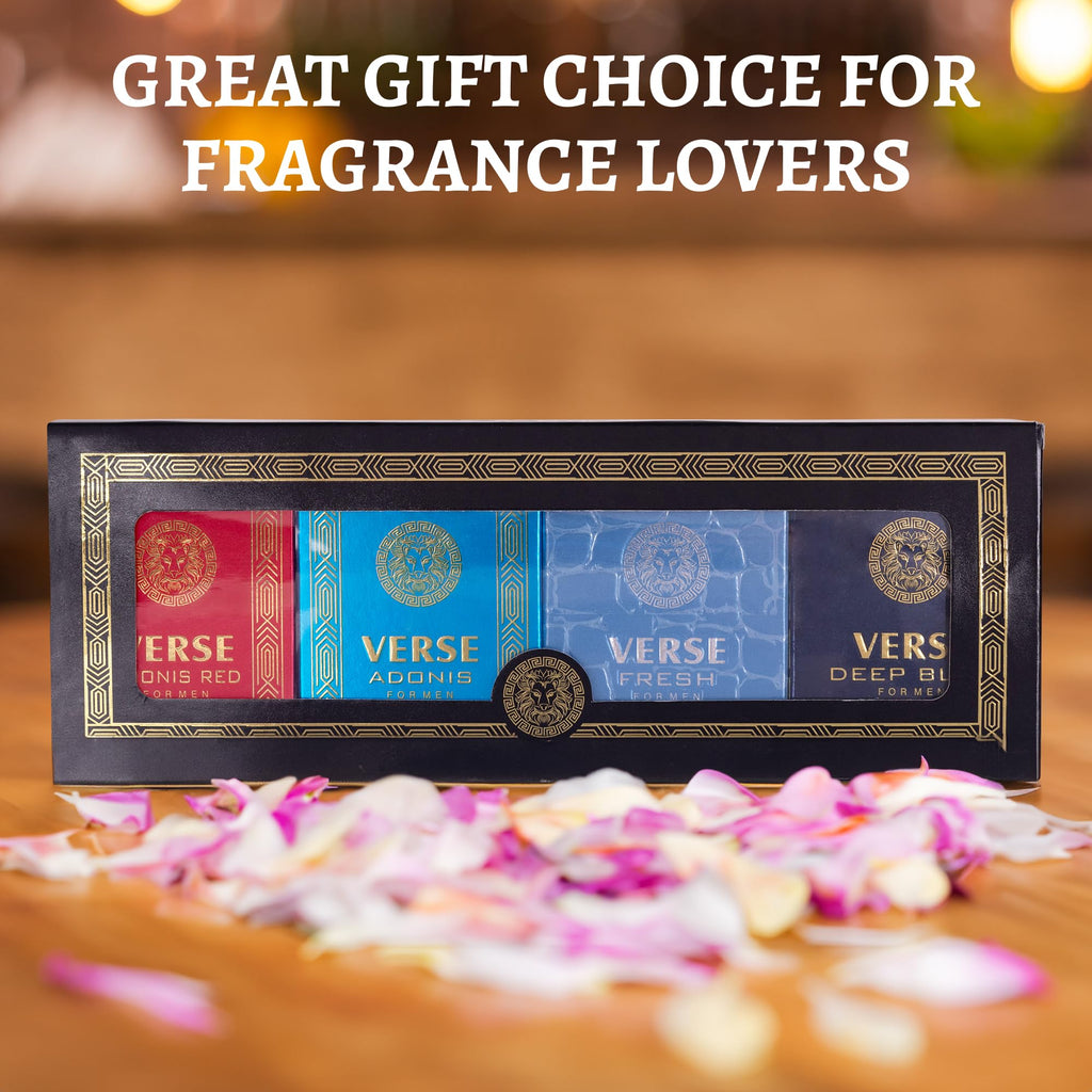 NovoGlow Verse Mini 4-Piece Men's Fragrance Gift Set, 25ml Eau de Parfum