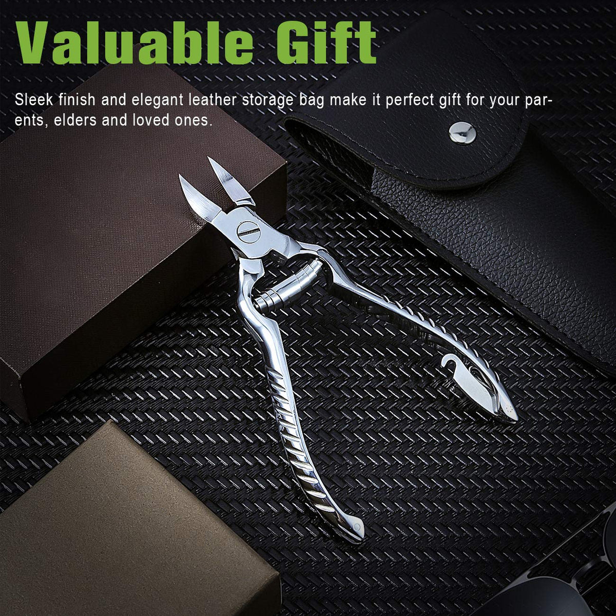 BEZOX Heavy-Duty Stainless Steel Toenail Clippers
