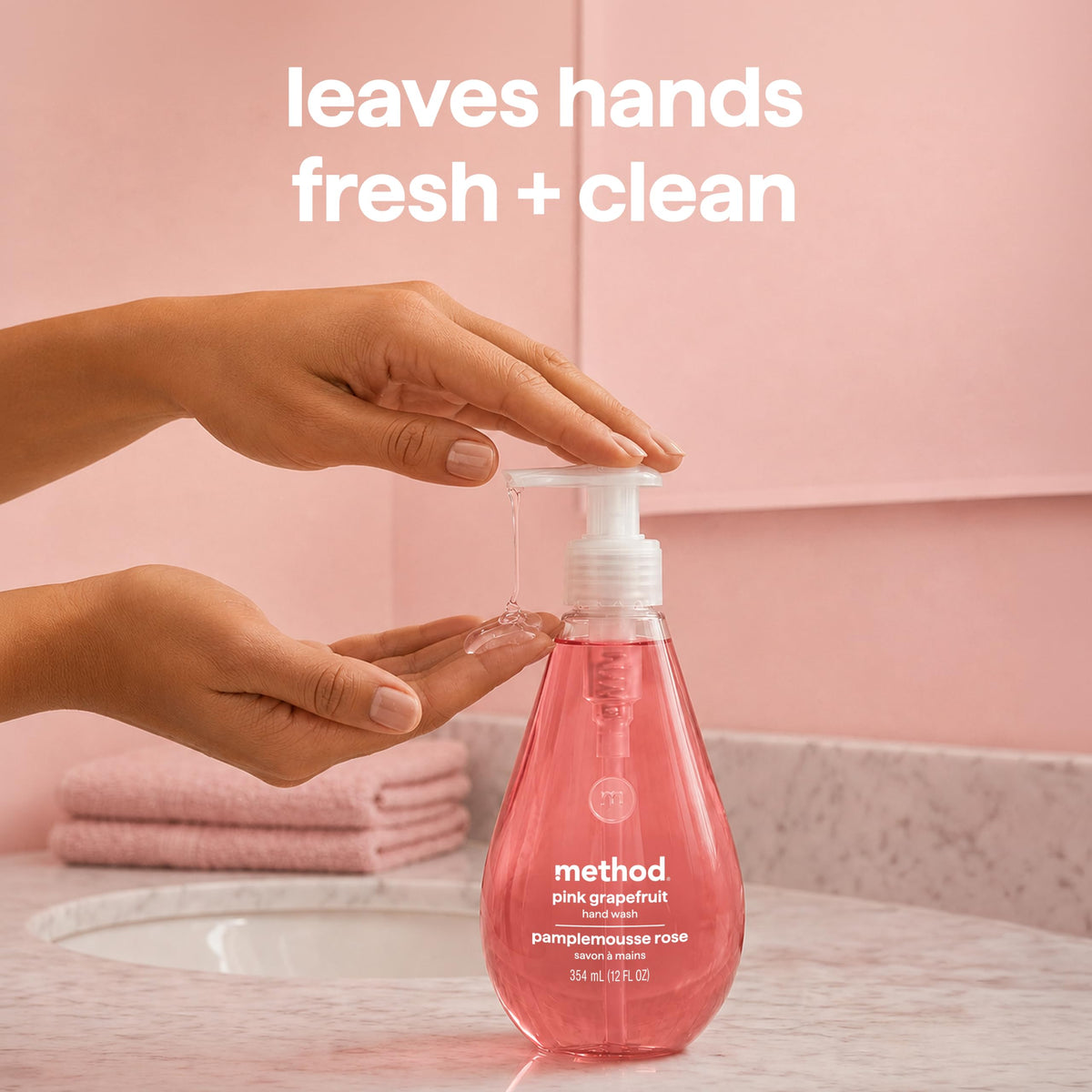 method Gel Hand Wash Refill Pink Grapefruit, 34 fl oz, 4 Pack
