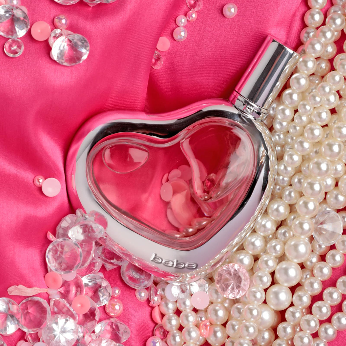 Bebe Silver Eau de Parfum Spray for Women, Fruity Floral Fragrance, 3.4 oz