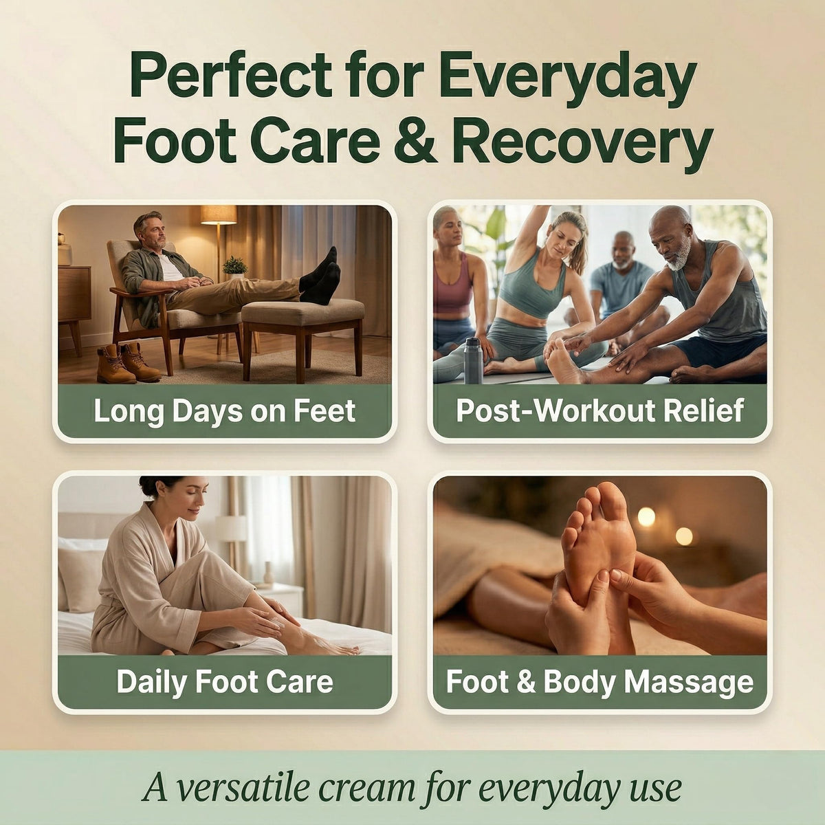 Natural Escapes Peppermint Foot Cream with 5% Lactic Acid