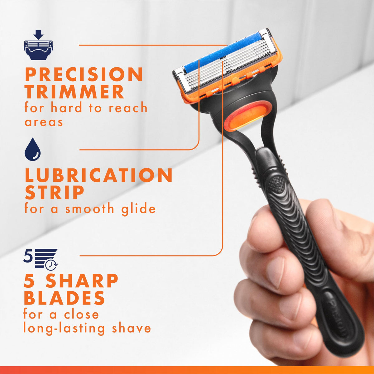 Gillette Fusion5 and ProGlide Men's Razor Blade Refills, 5-Blade Cartridges