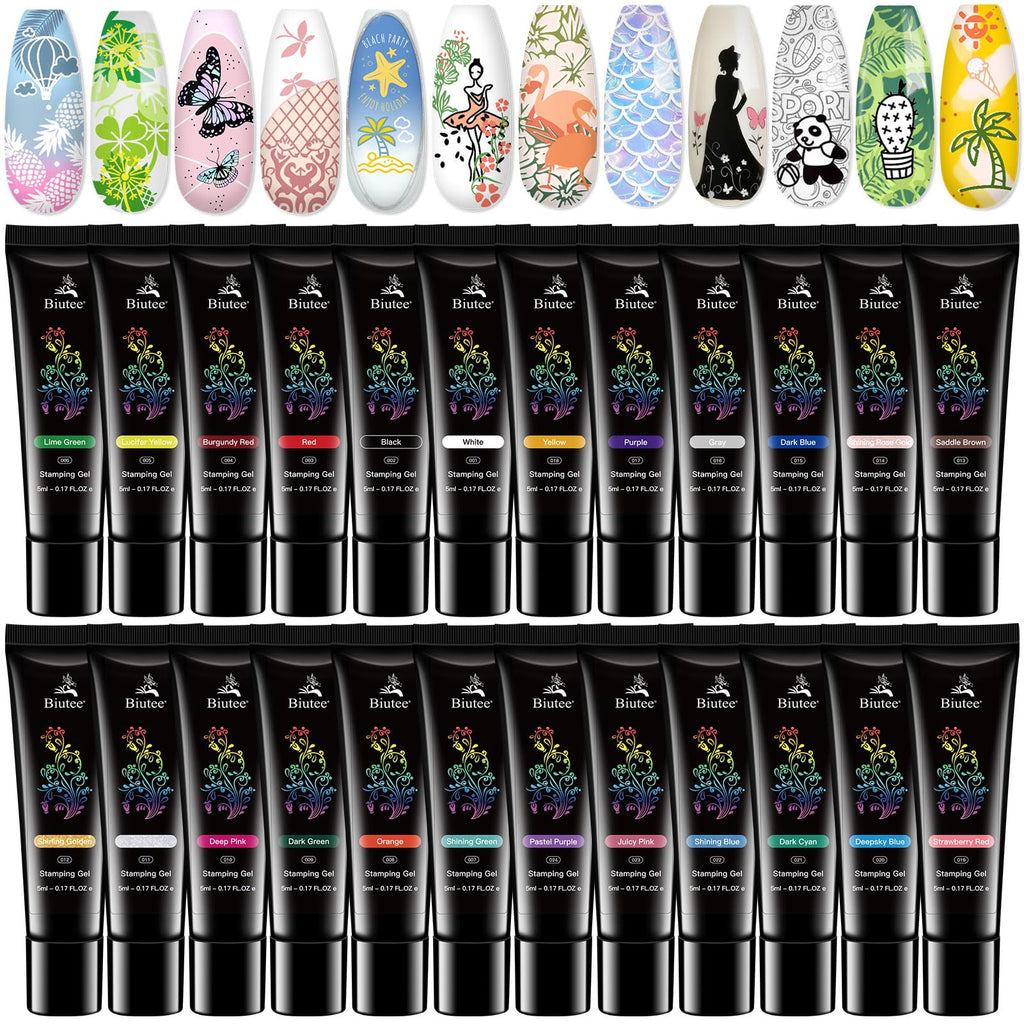 Biutee Nail Stamping Gel Polish Set