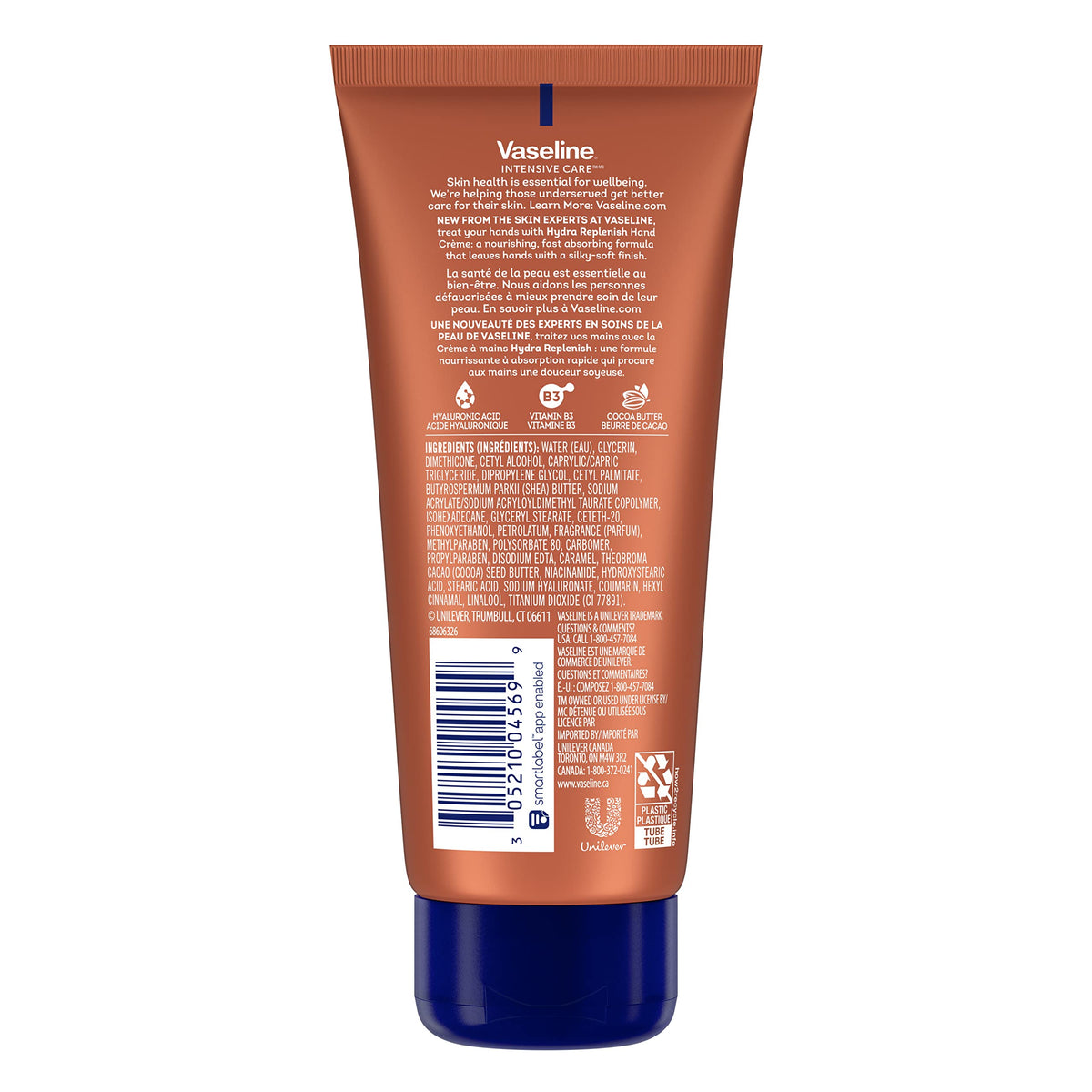 Vaseline Intensive Care Hydra Replenish Hand Crème, 3.4 oz, 6 Count